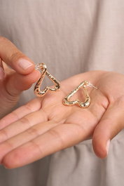 Heliophilia Silver Pendientes de Oro con Recubrimiento de Laca Dorado